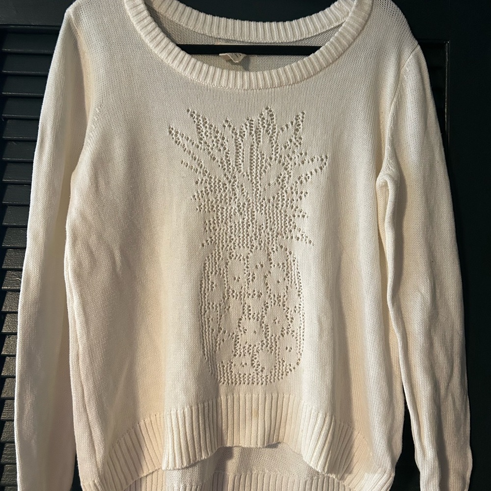 Billabong Cream Pineapple Knit Sweater